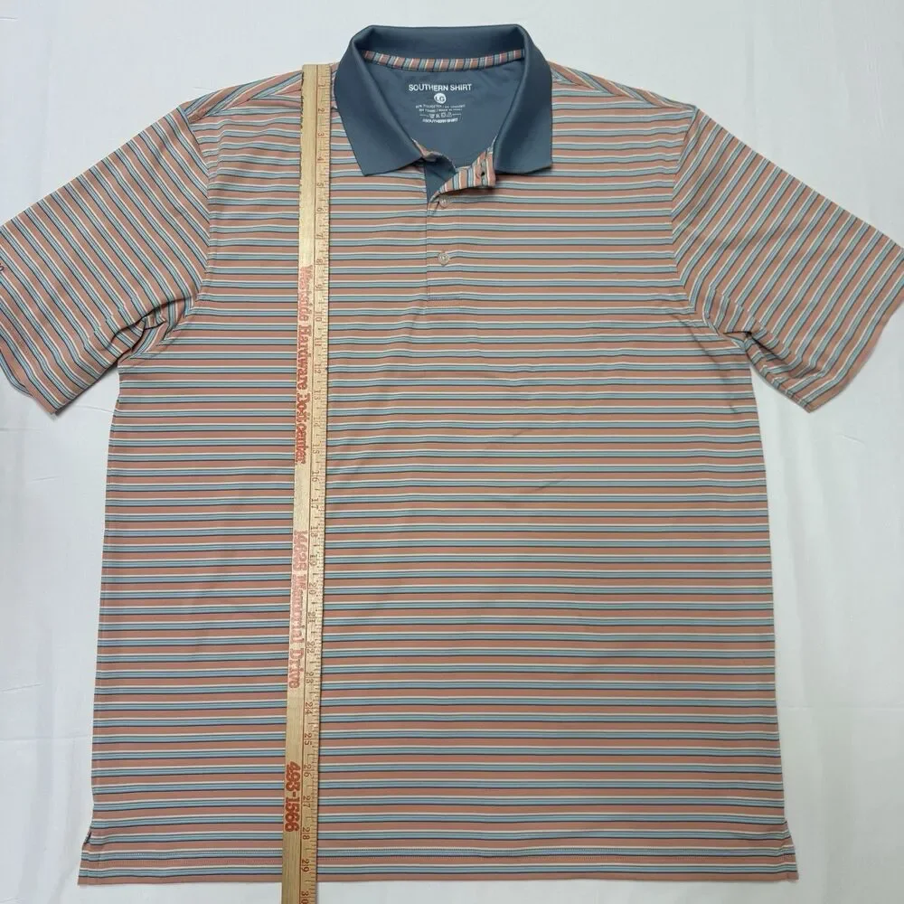 Lot of 2 Southern Tide Men's Large The Skipjack Polo Short Sleeve Stripes